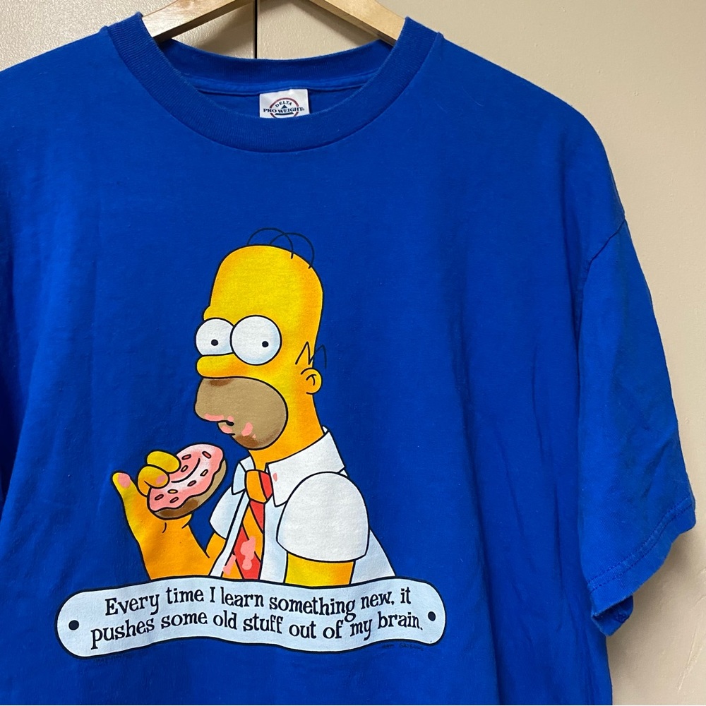Vintage Y2K The Simpsons Homer Simpson shirt Size XL funny humor comedy